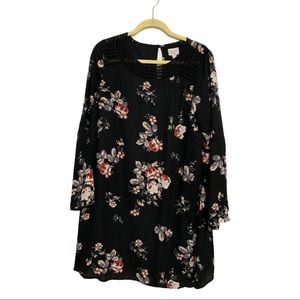 Maternity Black Floral Dress